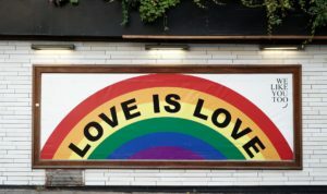 a sign on a building