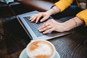 a person using a laptop